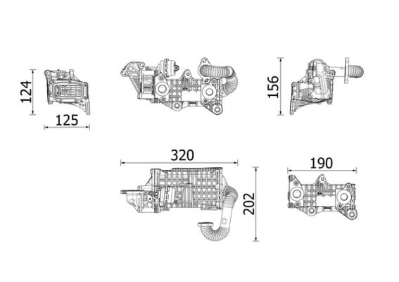 MAHLE CE43000P Egr Soğutucu Kütüğü Komple P301-P208-P2008-P3008-P5008-Partner-Berlingo-Jumpy-C3-C4-C-Elysee 1.5 Bl Uehdi Dv5 Tourneo-Focus Iv 17> Courier 17> Kuga Iii 19> 1.5 Ecoblue Fiat Doblo 24> 1.5d Mjet