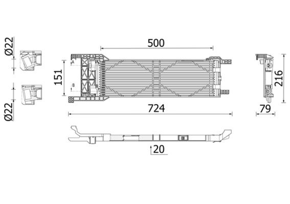 MAHLE CLC325000P Ölkühler Alfa Romeo Giulia