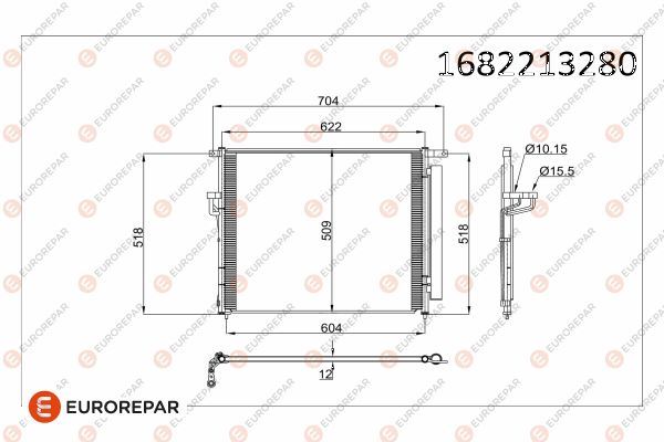 DEN-DCN10049 Klima Radyatoru Ford  Ranger 2.2  3.2 Tdci 12-