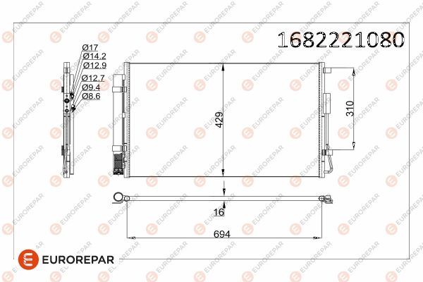 1682221080 Klima Radyatörü  Santa Fe