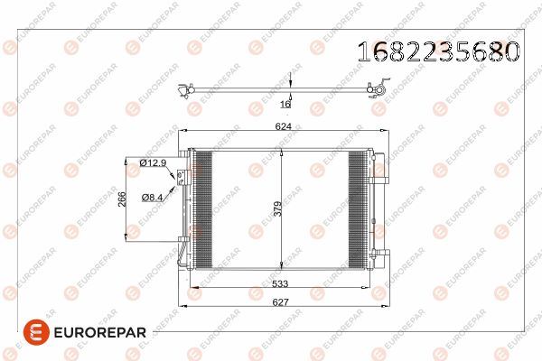 KLR-358030 Klima Radyatoru Kia Rio 1.25 1.4 Stonic 1.2 1.4 2016 -/
