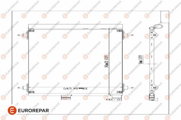 EUROREPAR E163277 Klima Kondenseri Partner 02> Berlingo 02>Xsara 00-05 1.9d-2.0hdi 364x16