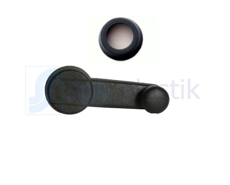 SPK 164-S Cam Açma Kolu Pullu Siyah R9-R12-Toros