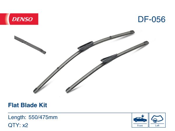 DENSO DF-056 Silecek Tk. Aerotwin 550mm 475mm Muz Tipi Renault Symbol Iii 14> Dacia Sandero Ii 12> Logan Ii 12> Duster 10>