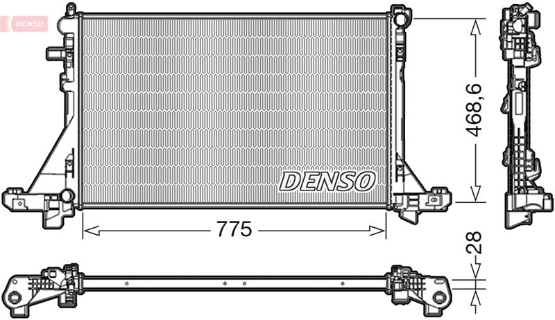 16-3553B Su Radyatoru Brazing Renault Master Iii (Fv) 2.3 Dci A-T/M-T Ac+ Cift Teker 2010- / Opel Movano B 2.3 Dci 2010-