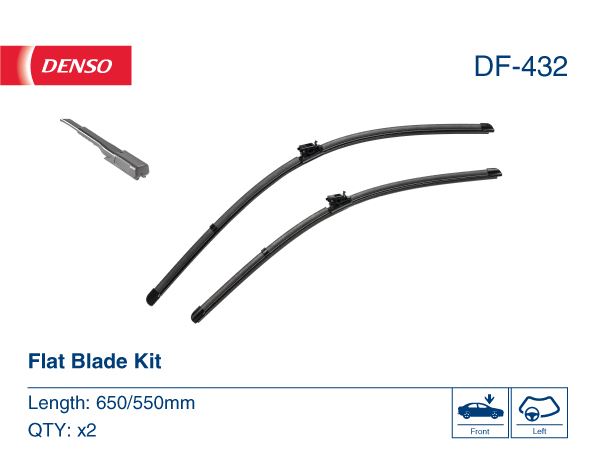 DENSO DF-432 Wiper. Flat Front Blade