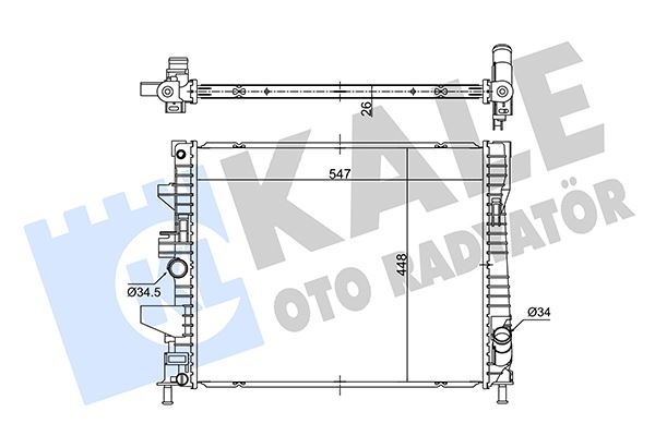 KALE 362675 Su Radyatörü Ford Focus 12> 1.0 Ecoboost F1f18005ve