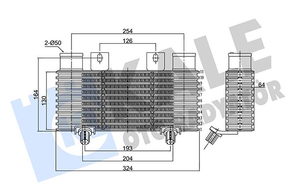 ORIS IFR514065 Turbo Radyatörü Ford Ranger 2.5td-Mazda B-Serisi 2.5d 02-06 Plaka Tipi Brazing 204x130x64 4518371-Wl2113550a-Wl8513550