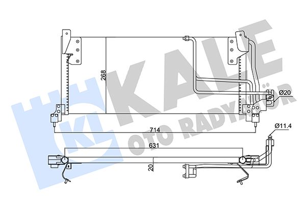 KALE 382525 Klima Radyatörü Kondansatörü Opel Combob-Corsa B-Tigra 1.2 1.4 1.7d 93-01 97-02 Kurutucusuz B Razing Al-Al 631x368x20 1850032-52484309-90486844-90508124 388800