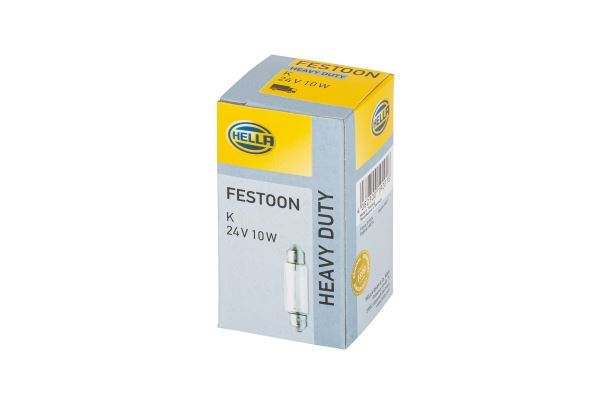HELLA 8GM002091251 Ampul 24v 10w Sofit Lambasi Halojen Sv8 5 8