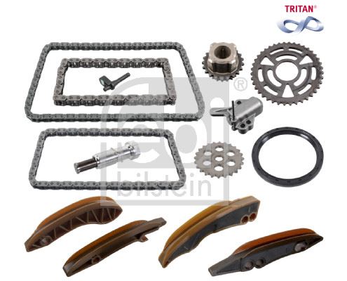 FEBI 180427 Eksantrik Zincir Seti Eksantrik Mili-Yağ Pompasi Ve Denge Mili İçin-Tritan Kaplamali Mini Bmw