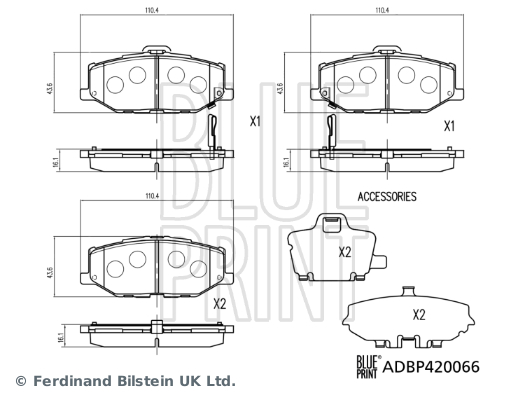 BLUEPRINT ADBP420066 Fren Balatasi Takimi Suzuki Jimny Iv Awd A6g4