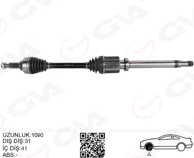 GVA 4435032 Aks Komple Sağ Ön Ford Custom 12> 2.2 Tdci Kisa Şase