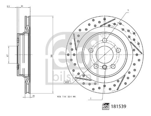 FEBI 181539 Diskli Fren Fren Diski Mini Bmw