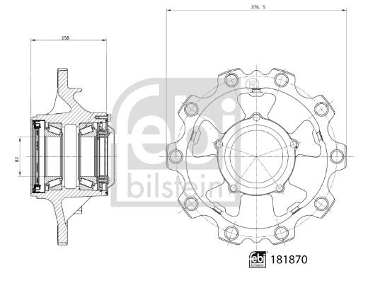 FEBI 181870 Tekerlek Yuvasi Porya Meritor
