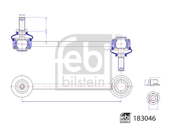 FEBI 183046 Z Rotu Aski Rotu Arka Peugeot P508 Ii 18> Ds7 Crossback 18>