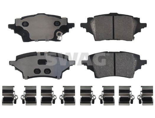 SWAG 33106652 Arka Fren Balata Toyota Corolla 1.2l 8nrfts Nre210 19-> / 1.6l 1zr-Fae Zre210 19-> / 1.8l 2zr-Fxe Hy Brid Zwe211 19-> / 1.5l M15a-Fks Mzea11 21->