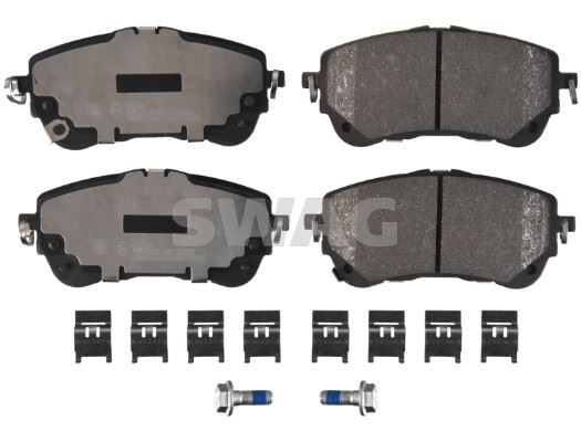 SWAG 33108162 Ön Fren Balata Toyota Corolla 1.6l 1zr-Fae Zre210 19-> / 1.2l 8nr-Fts Nre210 / 1.8l 2zr-Fxe Hybrid Z We211 Zwe219 19-> / Yaris Cross 1.5l 20-> - Kıskaçlı Montaj Parçaları Ile Birlikte