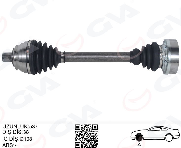GVA 4475264 Komple Aks Ön Sağ/Sol T4 1.9 Td-2.4 D-2.5 Tdi 91-03 Acv-Aja-Aab 1.9 Td-2.4 D-2.5 Tdi