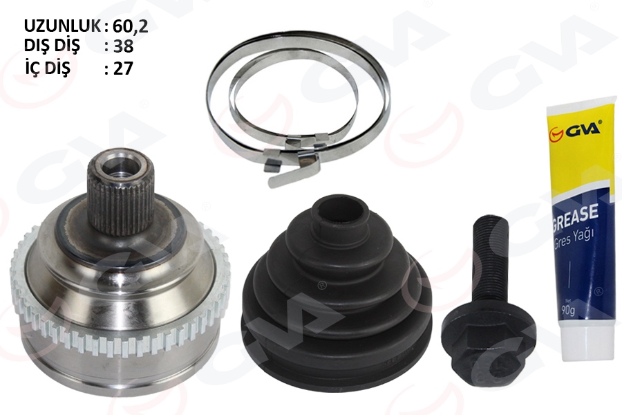 GVA 4475264KA Aks Kafasi Diş T4 2.4 D-2.5 Tdi Abs Li 96-03 Aab-Aja-Acv-Ajt 2.4 D-2.5 Tdi