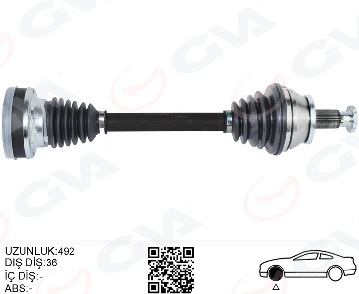 GVA 4475281 Komple Aks Ön Sol Polo-İbiza-Fabia 1.2 Tdi-1.6 Tdi 10- Cfwa-Cayb-Cayc 1.2 Tdi-1.6 Tdi