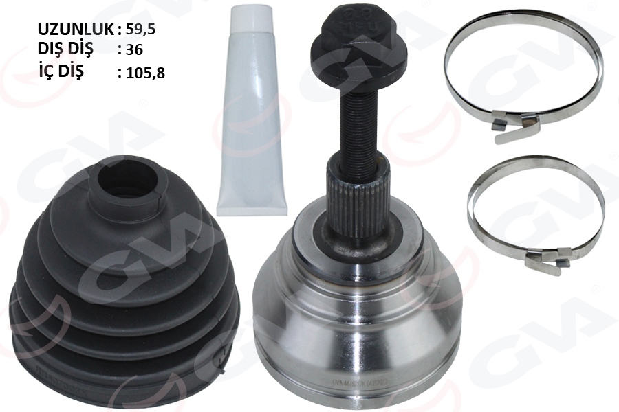 GVA 4475287K Aks Kafasi Diş Passat-Caddy-Golf5 1.9 Tdi-2.0 Tdi 05- Bkp-Bkd-Bls-Bkc-Bxe 1.9 Tdi-2.0 Tdi