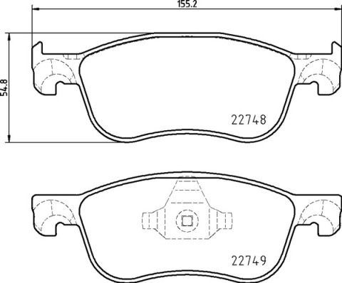 VALEO 670198 Disk Fren Balatasi Ön Ford Fiesta 1.0/1.1/1.5d 01/17> Ford Fiesta St 1.5 04/18> Courier V-769 18>