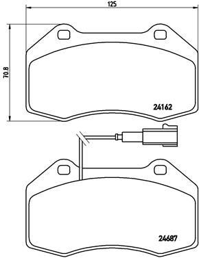 VALEO 670275 Ön Balata Fişli Grande Punto 199 1.4 Abarth 12/07 > Fiat 500 1.4 10 > Alfa Mito 1.4tjet 1.4t 08 >