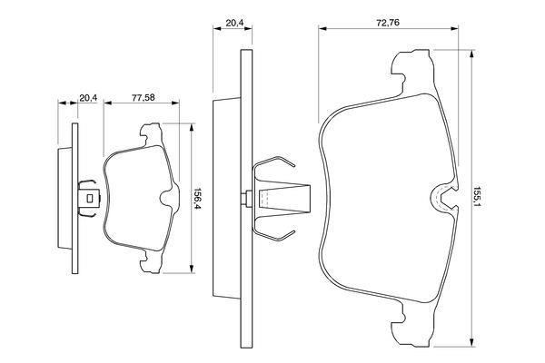 VALEO 670808 Ön Balata Vectra C Gts 08/02 >05 > Signum 03 >05 > Saab 9.3 03 >07 >11 > Cadillac Bls 06 >