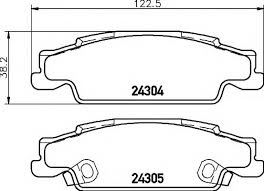 TRW-GDB4453 Fren Balatasi Arka Cadillac  Gm Cts 2.6 2.8 3.2 3.6   02-07  Cadillac Gm Sts 4.6   04-06