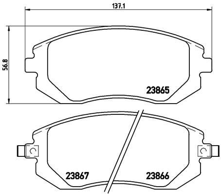 VAL-671853 Balata Fren On-(Subaru Forester 09/12  2.0-2.5 /Impreza Legacy 08/12  2.0/Outback 09/12  2.5/Xv 12/)