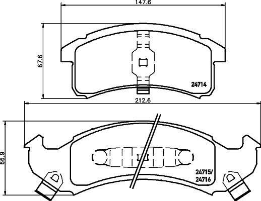 VALEO 671185 Ön Disk Fren Balatasi Cadillac Deville 1999 Buick Le Sabre 3.8 10/91-09/99 Buick Gm