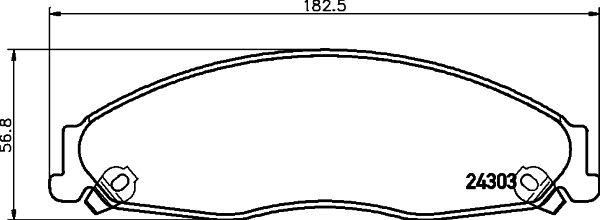 VALEO 9001641 Disk Fren Balatasi Ön Cadillac Gm Cts 2.6-2.8-3.2-3.6 06-02-12-07 Cadillac Gm Sts 4.6 10-04-12