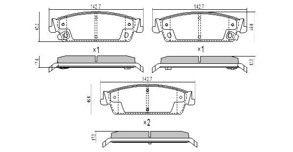 VALEO 671260 Disk Fren Balatasi Arka Cadillac Escalade 07 Cadillac Escalade Esv 07 Cadillac Escalade Ext 07