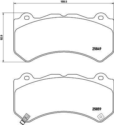 VALEO 671474 Ön Balata Jeep Grand Cherokee Iv 3.6 V6 4x4 10 > 3.6 Vvt 4x4 16 >
