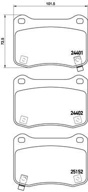 VALEO 9005340 Disk Fren Balatasi Arka Lexus Isf 5.0 12-07>