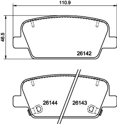 VALEO 671751 Disk Fren Balatasi Arka Hyundai Santa Fe 2.0d/2.2d/2.4 07/18>