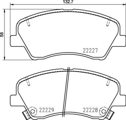 VALEO 671766 Disk Fren Balatasi Ön Hyundai Solaris 1.4/1.6 01/17> Kia Rio 1.0/1.2/1.4d/1.4 01/17>