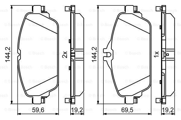 VALEO 671774 Fren Balatasi On Mercedes W205 S205 C205 A205 W213 S213 A238