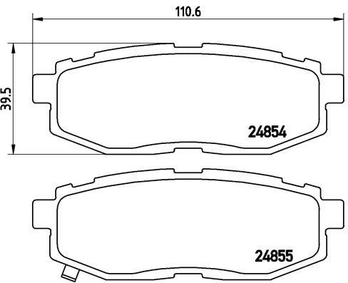 VALEO 671841 Arka Fren Balata Subaru Forester 2.0l Ej20 X Sg 03-08 2.0l Ee20 Sj 13-> / Brz 2.0l Fa20 Zc6 12-> / Tribeca 3.0l Ez30 B9 05->