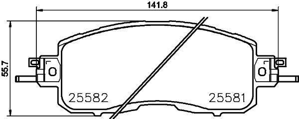 VALEO 671849 Ön Disk Fren Balatasi Nissan Leaf 01/11>