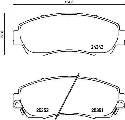 VAL-671914 Balata Fren On (Honda  Crv 1.5 2017-/)