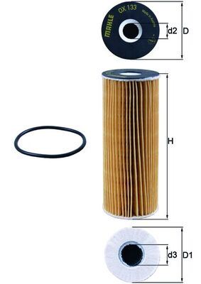 MAHLE OX133D Yag Filtresi Mercedes M104 M111 W202 W203 C208 W124 W210 W163 W140 W463