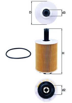 MAHLE OX188D Yağ Filtresi T5-T4-Passat-Polo-Bora-Golf-Jetta-Touran-Tiguan-Cordoba-Leon-Ibiza-Toledo-Caddy