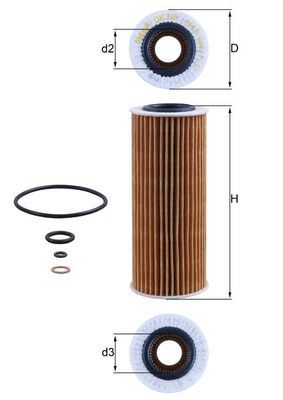 MAHLE OX368D1 Yag Filtresi Bmw M47 E87 E46 E90 E91 E60 E61 E65 E83