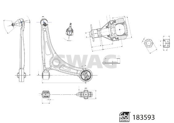 SWAG 33109060 Salincak Yatak. Mafsal. Tirtilli Somun Ve Çatal Pim İle Kia Febi 183593