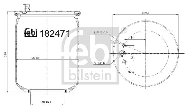 FEBI 182871 Havali Süspansiyon Körüğü Pistonu Olmayan Volvo