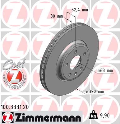 ZIMMERMANN 100.3331.20 Ön Fren Aynasi Havali A4-A4 Avant 1.8 Tfsi/2.0 Tfsi/2.0 Tdi/2.7 Tdi/3.0 Tdi/3.2 Fsi Quattro/S4 Quatt 986479468-Df6015s