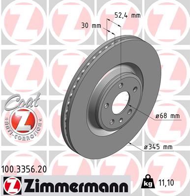 ZIMMERMANN 100.3356.20 Ön Fren Aynasi A4-A5 1.8 Tfsi-2.0 Tdi-2.7 Tdi-3.0 Tfsi-3.2 Fsi 07 > A6 2.0 Tdi-2.8 Fsi-3.0 Tdi 10 > 986479747-Df6149s
