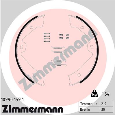 ZIMMERMANN 10990.159.1 El Fren Pabuç Balata Vw Touareg 3.0fsi 3.0tdi 3.6fsi 4.2fsi 4.2tdi 2010 > Cayenne 2010 > 210x31 986487755-Gs8776